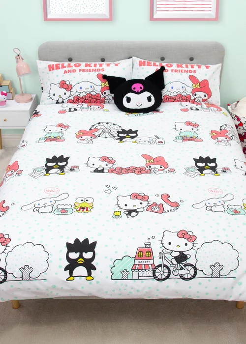 Hello Kitty Rare Pink Rotary Duvet Cover - Double Image 2