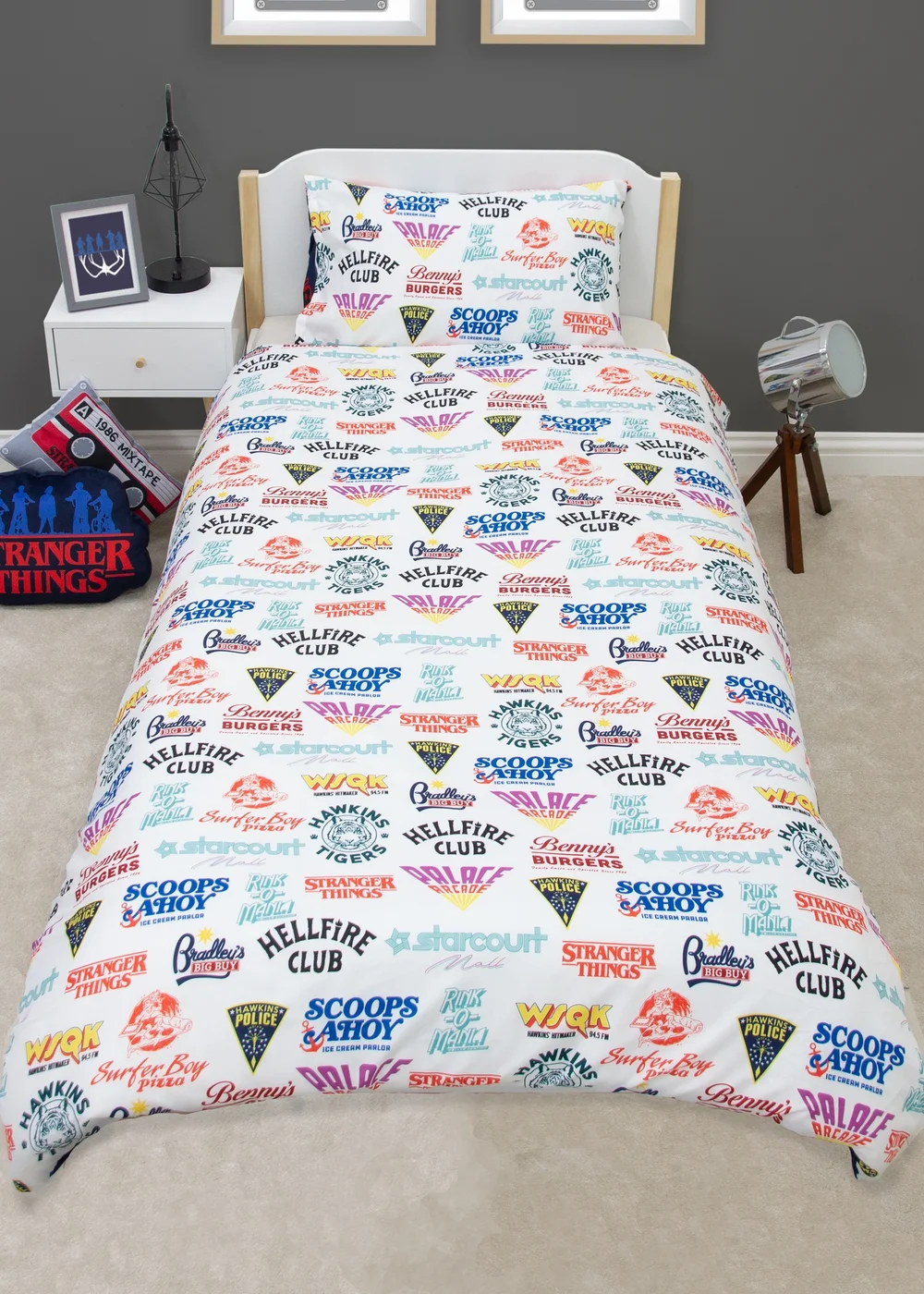 Stranger Things Gorgon Blue Duvet Cover - Single Image 2