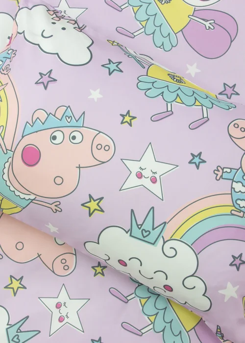 Peppa Bedtime Lilac Duvet Cover - Single Image 3