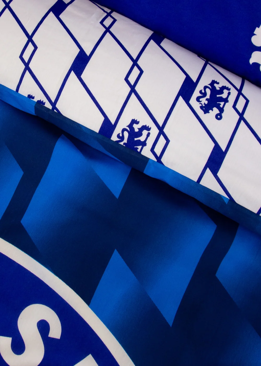 Chelsea Blue Geometric Panel Duvet Cover - Double Image 4
