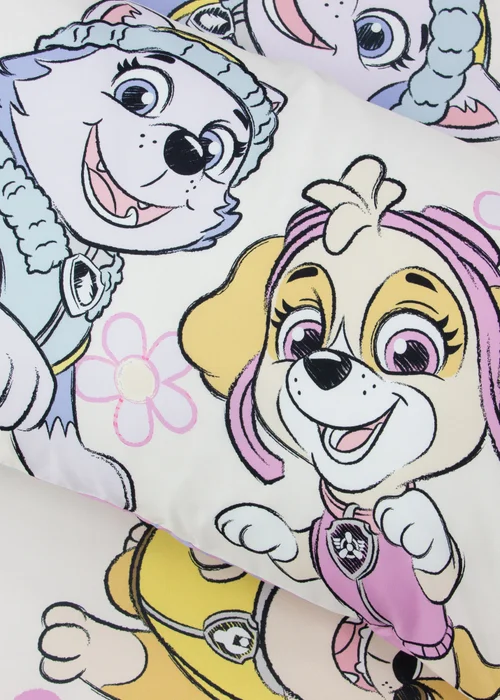 Paw Patrol Pink Brushed Rotary Duvet Cover - Single Image 3