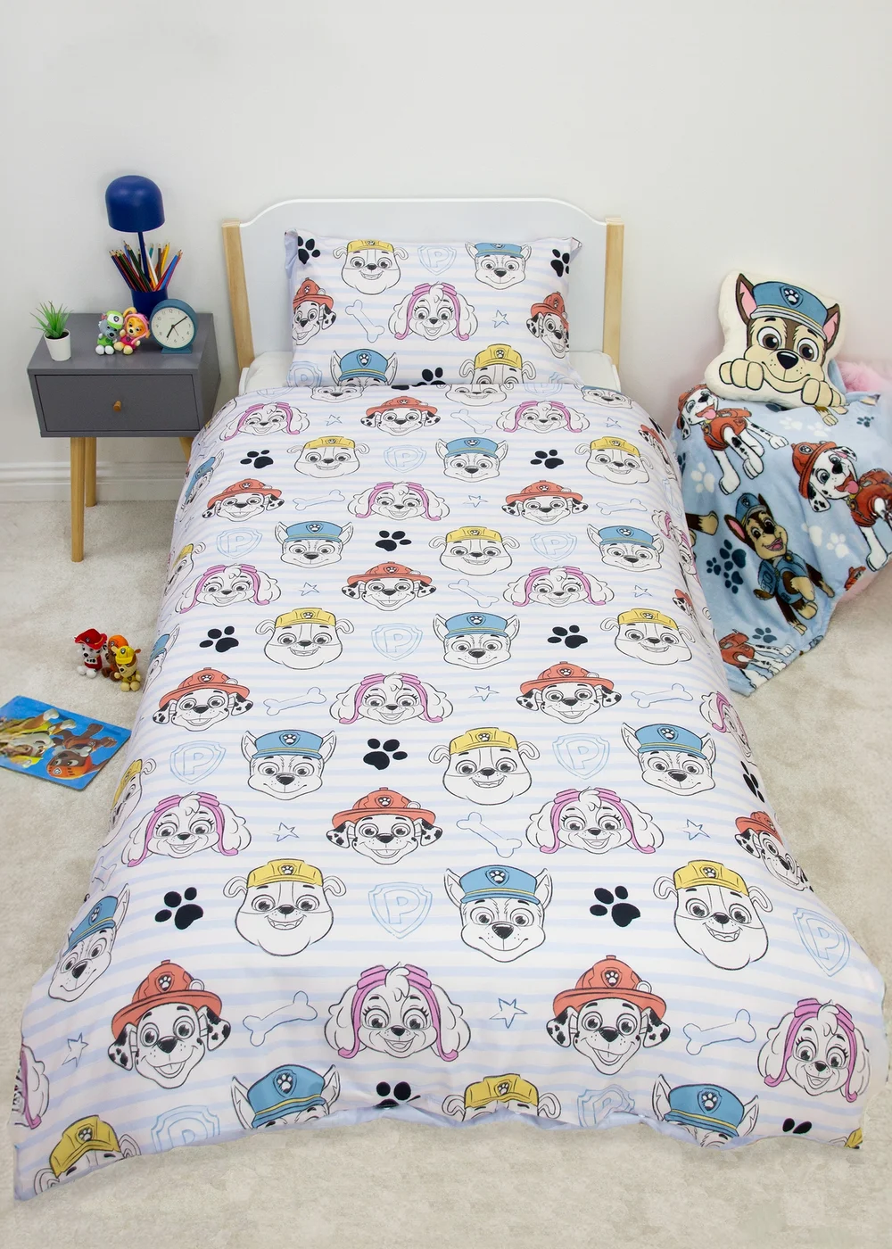 Paw Patrol Grey Sketchy Rotary Duvet Cover - Single Image 2