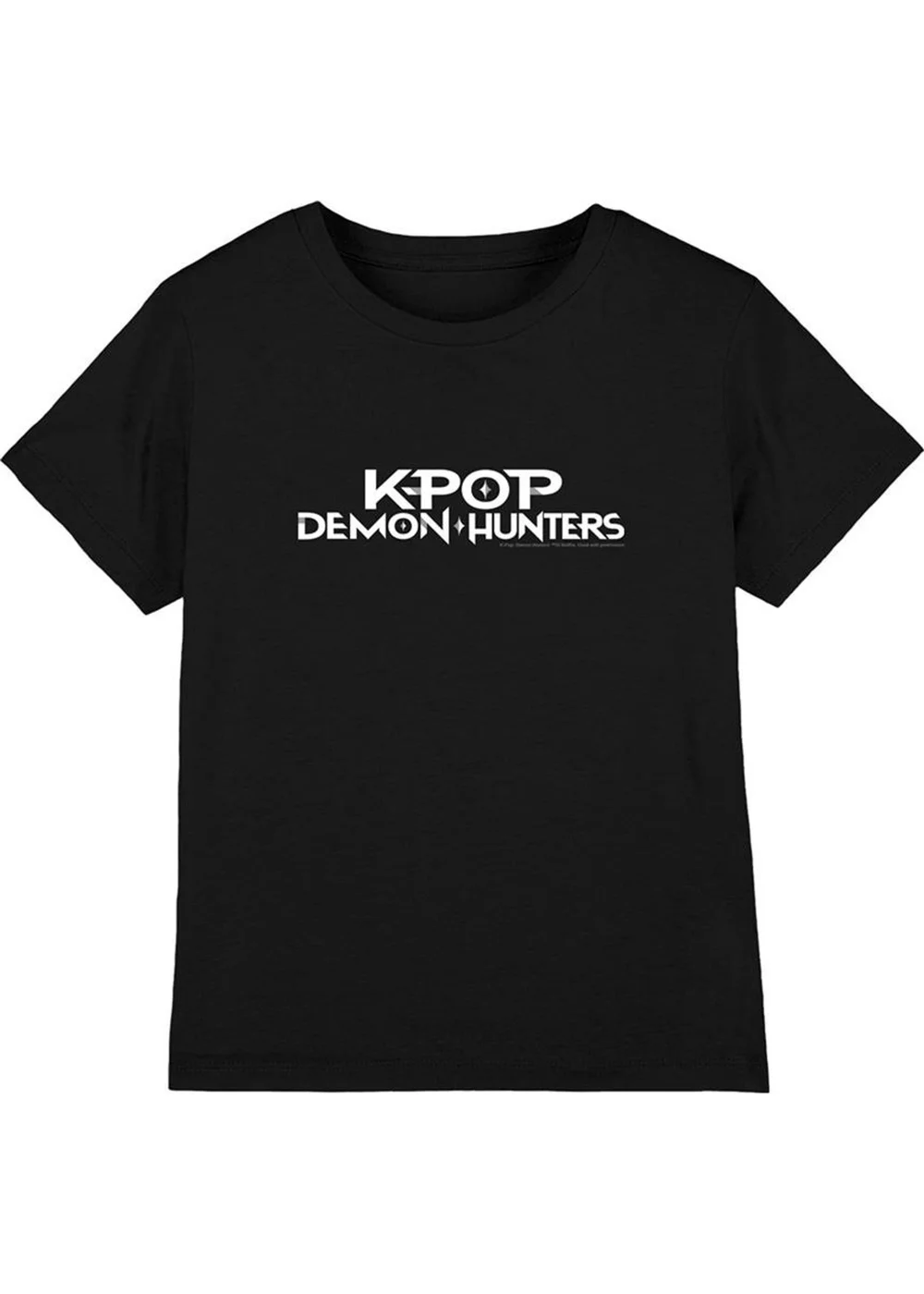 K-Pop Demon Hunters Kids Black/White Logo T-Shirt (3-13yrs) - 5-6 Yrs Image 1