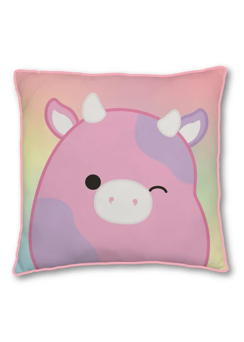 Squishmallows Pink MeowMoo Square Rotary Cushion - One Size Image 3
