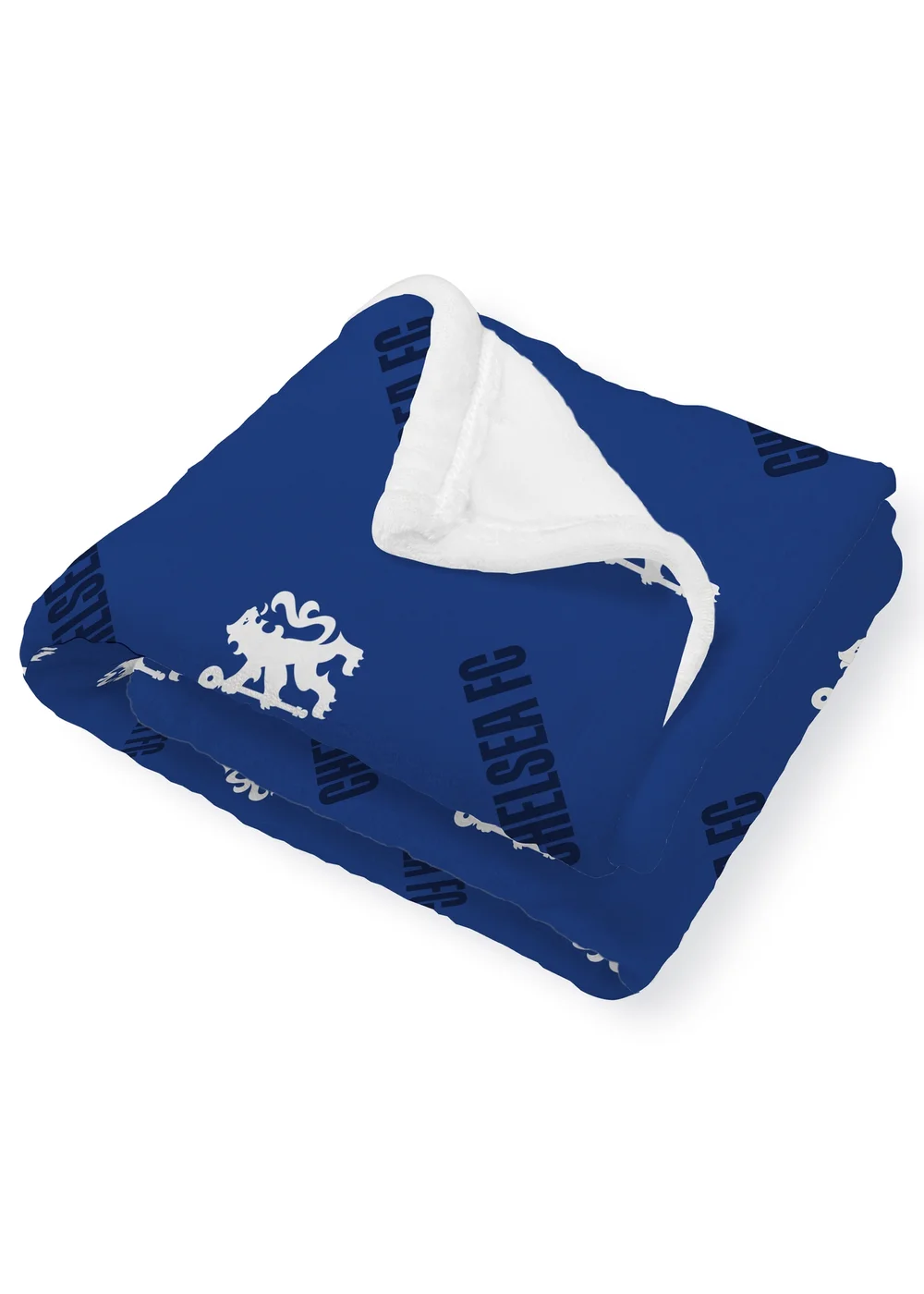 Chelsea FC Blue Geometric Fleece Blanket - 100 x 150 Image 4