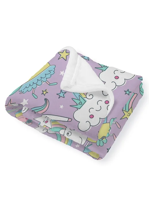 Peppa Pig Purple Bedtime Fleece Blanket - 100 x 150 Image 4