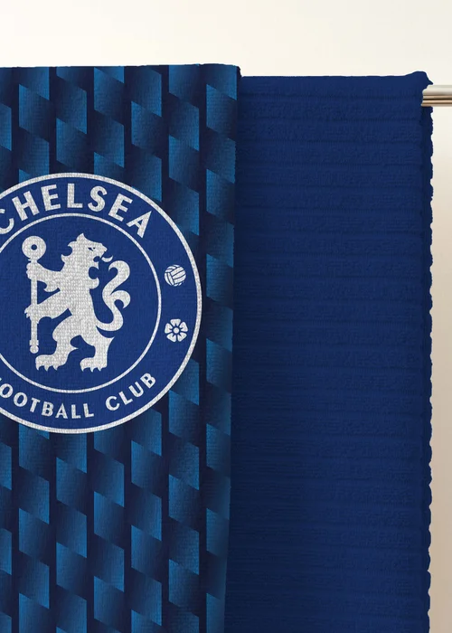 Chelsea FC Blue Geometric Bath Towel - 75 X 150 Image 3