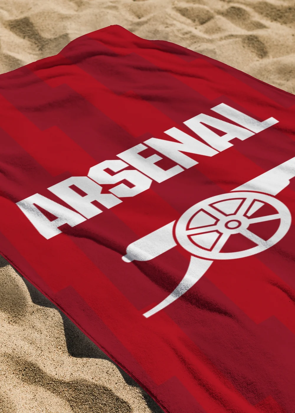 Arsenal FC Red Lightning Bath Towel - 75 X 150 Image 2