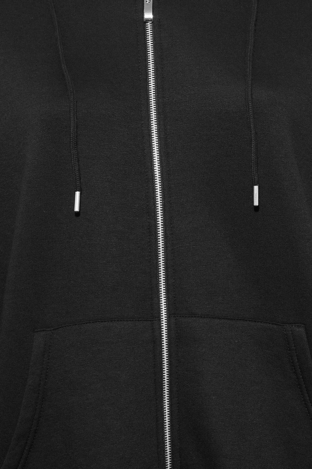 Yours Curve Black Longline Zip Hoodie - Size 18 Clothing Image 5