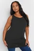 Yours Curve 2 Pack Black Longline Vest Tops - Size 26-28 Clothing Image 5