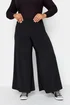 Yours Curve Black Super Wide Leg Stretch Palazzo Trousers - 18 Image 1