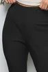 Yours Curve Black Elasticated Tapered Stretch Trousers - 26-28 Image 4