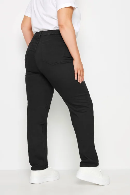 Yours Curve Black Straight Leg Ruby Jeans - 20/L32 Image 3