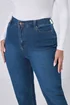 Yours Curve Mid Blue Straight Leg Ruby Jeans - 24/L32 Image 3