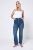 Yours Curve Mid Blue Bootcut Stretch Isla Jeans - 24/L30 Image 2