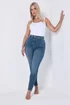 Yours Curve Mid Blue Skinny Stretch Ava Jeans - 22/L28 Image 2