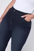 Yours Curve Dark Indigo Blue Skinny Stretch Ava Jeans - 16/L30 Image 3