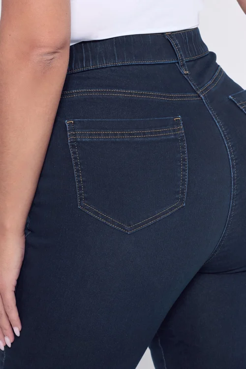 Yours Curve Dark Indigo Blue Skinny Stretch Ava Jeans - 16/L30 Image 4