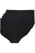 Yours 5 Pack Curve Black Cotton High Waisted Full Briefs - 22-24 Image 3