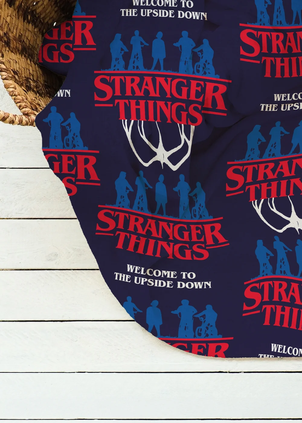 Stranger Things Flames Blue Fleece Blanket - 100 x 150 Image 2