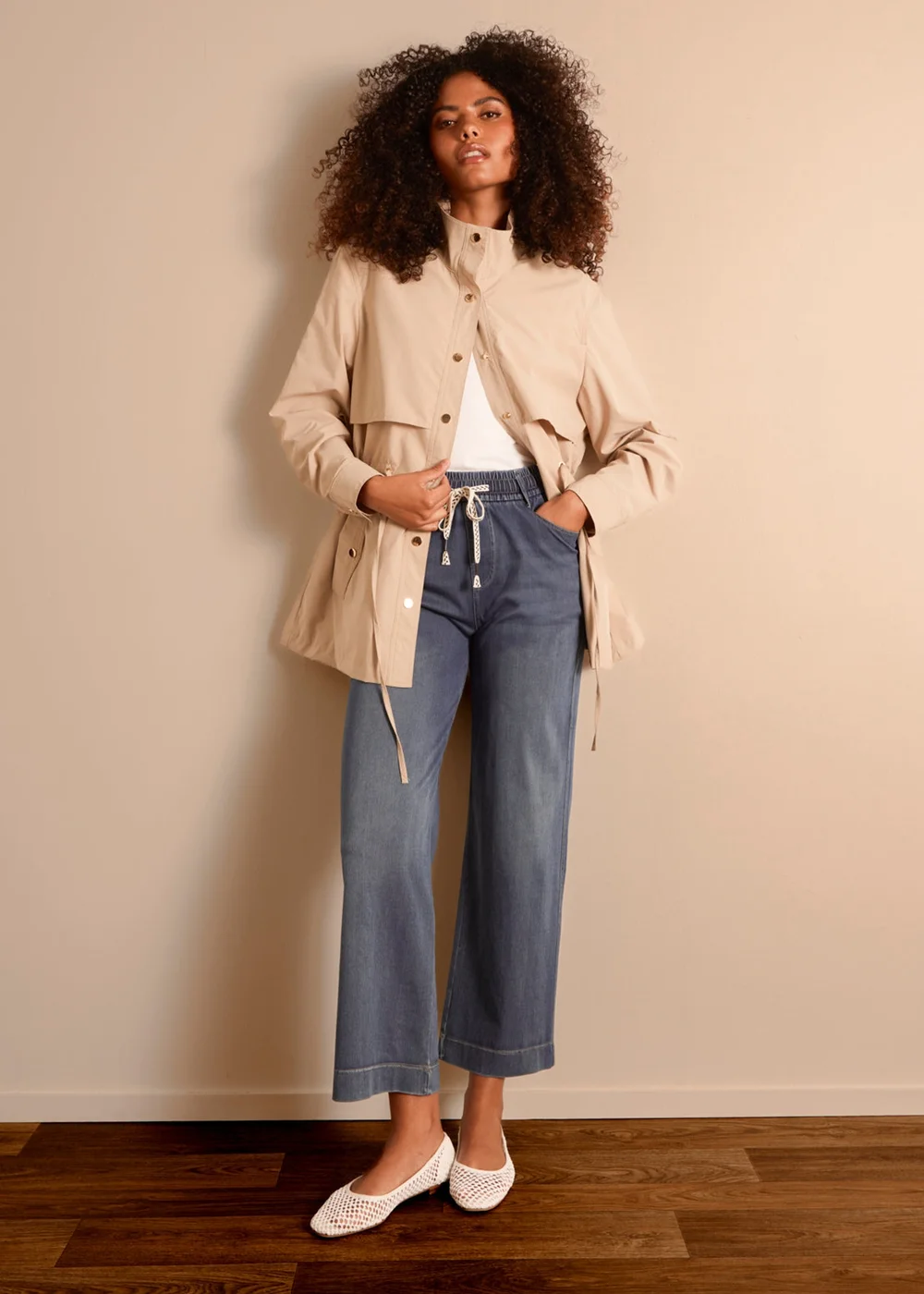 Blue Vanilla Blue Elasticated Waist Jeans - M Image 1