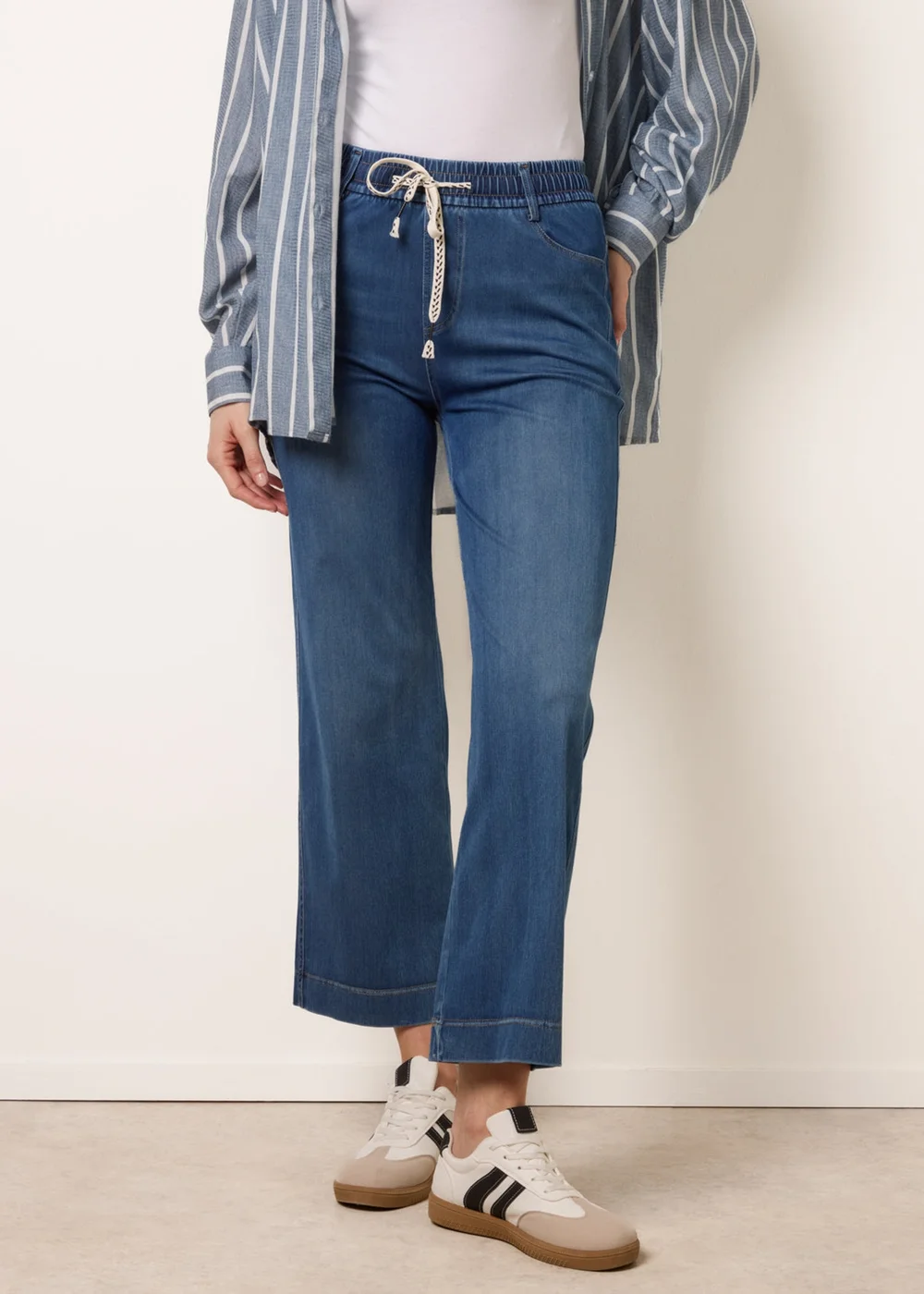 Blue Vanilla Blue Elasticated Waist Jeans - M Image 3