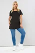 Yours Curve 2 Pack Black Longline T-Shirts - Size 18 Clothing Image 3