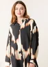 Blue Vanilla Brown Abstract Cow-Print Shirt - One Size Image 1