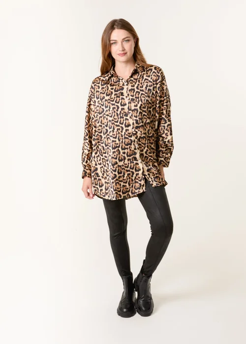 Blue Vanilla Brown Leopard Print Shirt - One Size Image 3