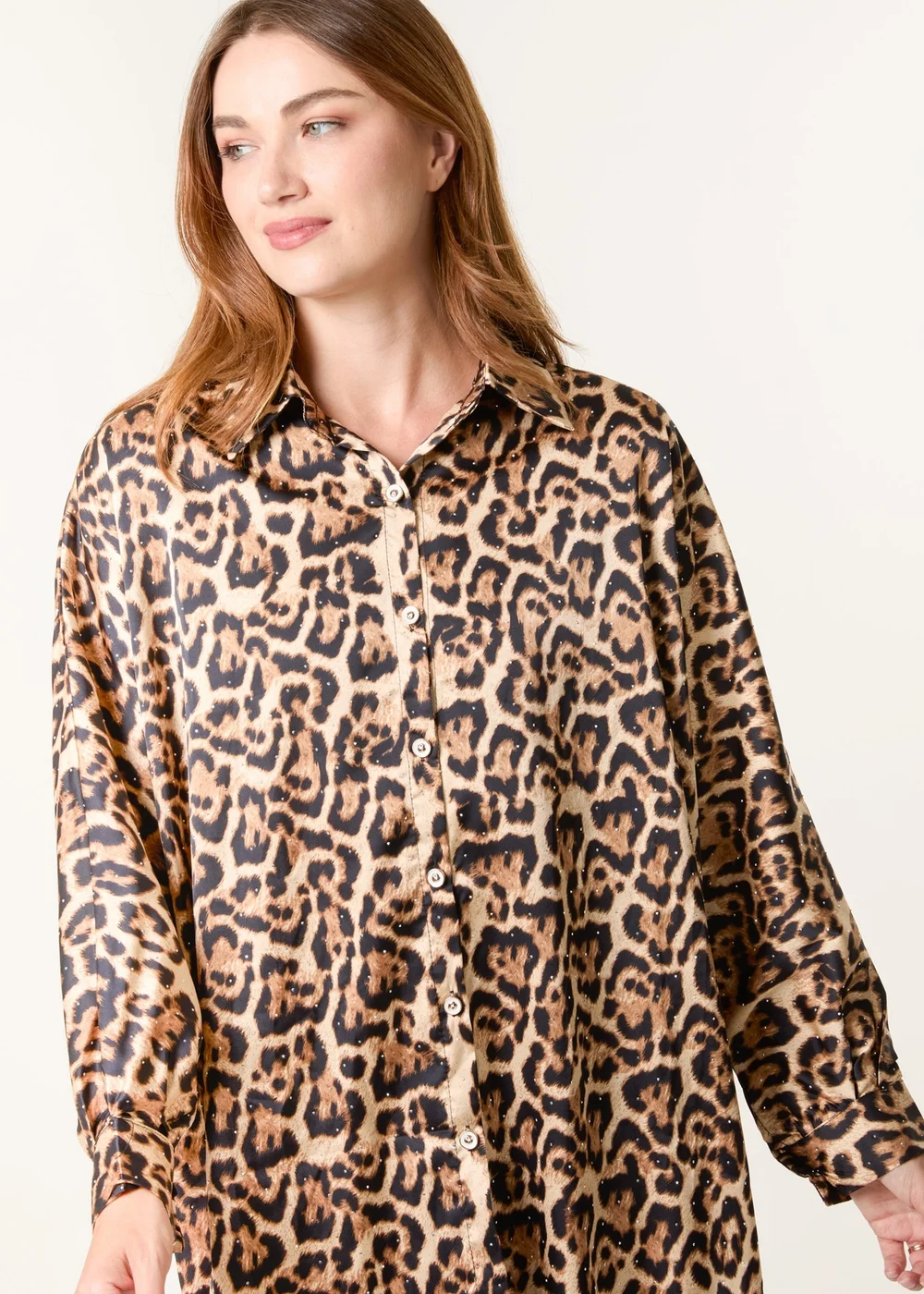 Blue Vanilla Brown Leopard Print Shirt - One Size Image 2