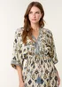 Blue Vanilla Multi Embellished Kimono Dress - M Image 2