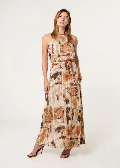 Blue Vanilla Multi Halter Neck Belted Dress - 18 Image 3