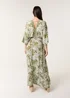 Blue Vanilla Khaki Embellished V Front & Back Maxi Dress - M/L Image 5