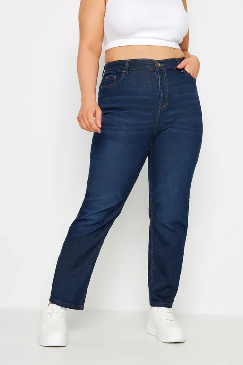Yours Curve Indigo Blue Straight Leg Ruby Jeans - 16/L30 Image 1