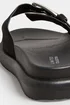 Yours Black Buckle Strap Mule Sandals In Wide E Fit - 7 Extra Wide Image 4