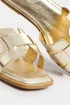 Yours Gold Cut Out Mule Sandals In Extra Wide EEE Fit - 5 Extra Wide Image 5