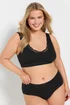 Yours 2 Pack Black & White Lace Trim Seamless Bralette - Size 26-28 Clothing Image 4