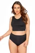 Yours Black Seamless Longline Padded Bralette Top - Size 14-16 Image 2