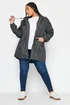 Yours Curve Dark Grey Lightweight Parka Jacket - 22-24 Image 2