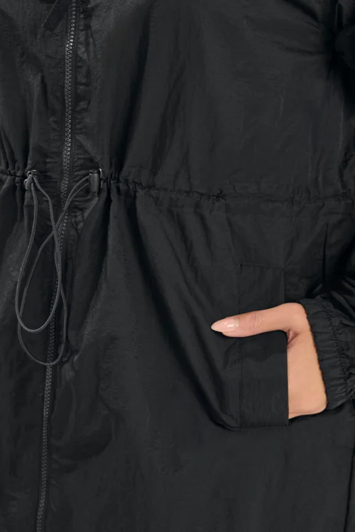 Yours Curve Black Lightweight Longline Parka Jacket - 16 Image 4
