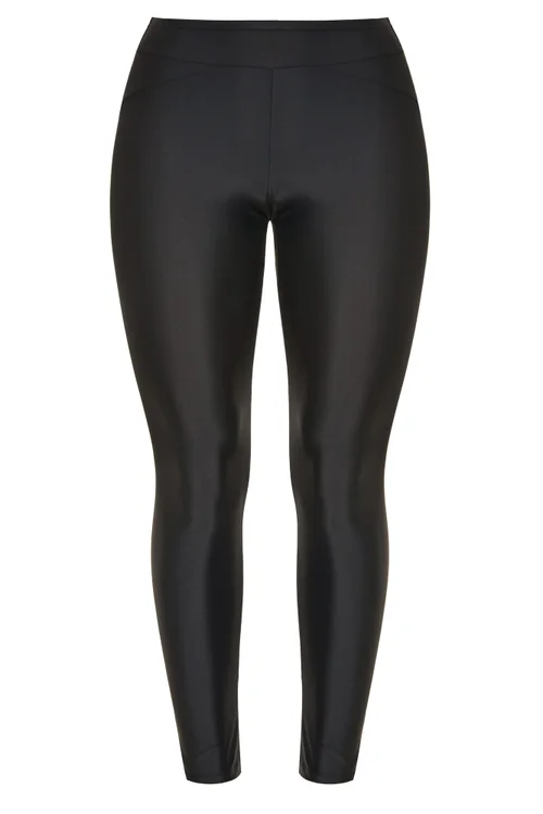 Yours Black Long Swim Leggings - Size 18 Clothing Image 4