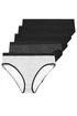 Yours 5 Pack Curve Black High Leg Knickers - 38-40 Image 5