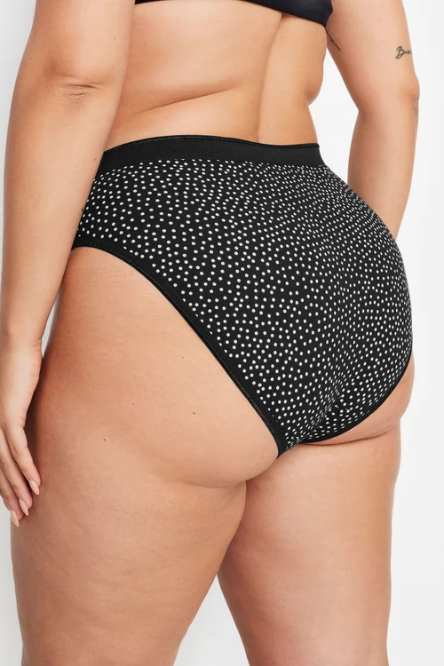 Yours 5 Pack Curve Black High Leg Knickers - 38-40 Image 4