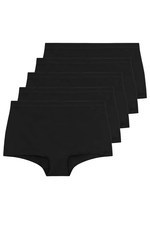 Yours 5 Pack Curve Black High Waisted Shorts - 30-32 Image 3
