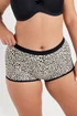 Yours 5 Pack Curve Natural Brown Animal Print Shorts - 30-32 Image 2