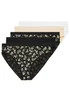 Yours Curve 5 Pack Natural Brown Paisley Print Briefs - 30-32 Image 5