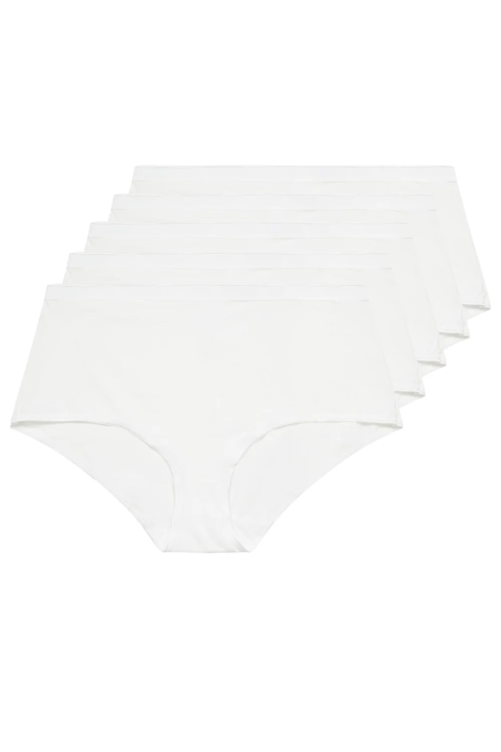 Yours Curve 5 Pack White Stretch Full Briefs - 14-16 Image 5