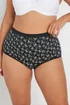 Yours Curve 5 Pack Black & Pink Bow Print Full Briefs - 34-36 Image 2