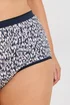 Yours 5 Pack Curve Navy Blue Leopard Print Full Briefs - 38-40 Image 3