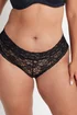 Yours Curve 3 Pack Black Lace Brazilian Briefs - 34-36 Image 2